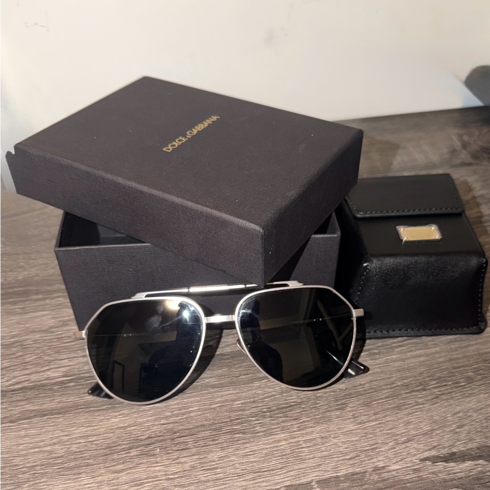 Dolce & Gabbana Silver Frame Sunglasses